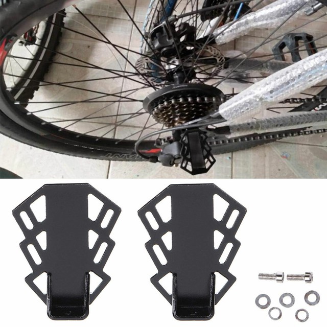 2PCS Mountain Bike Stand Folding Rear Seat Foot Pegs Bicycle Pedal