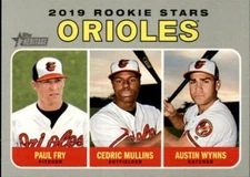Paul Fry/Cedric Mullins/Austin Wynns 2019 Topps Heritage Rookie Stars Card #343