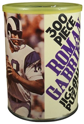 Vintage 1972 Roman Gabriel 300 Pc Football Jigsaw Puzzle Los Angeles Rams