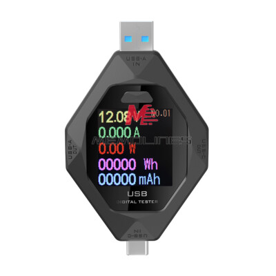1.44in Digital Display USB Type-C Tester Multimeter Current Voltage Power Meter