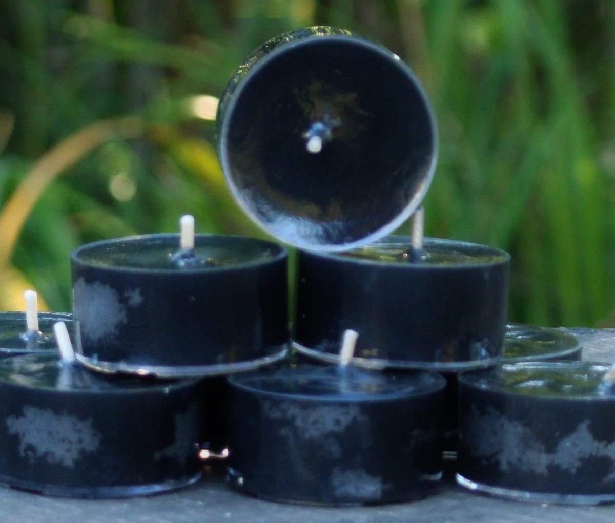Black tea light candles deals