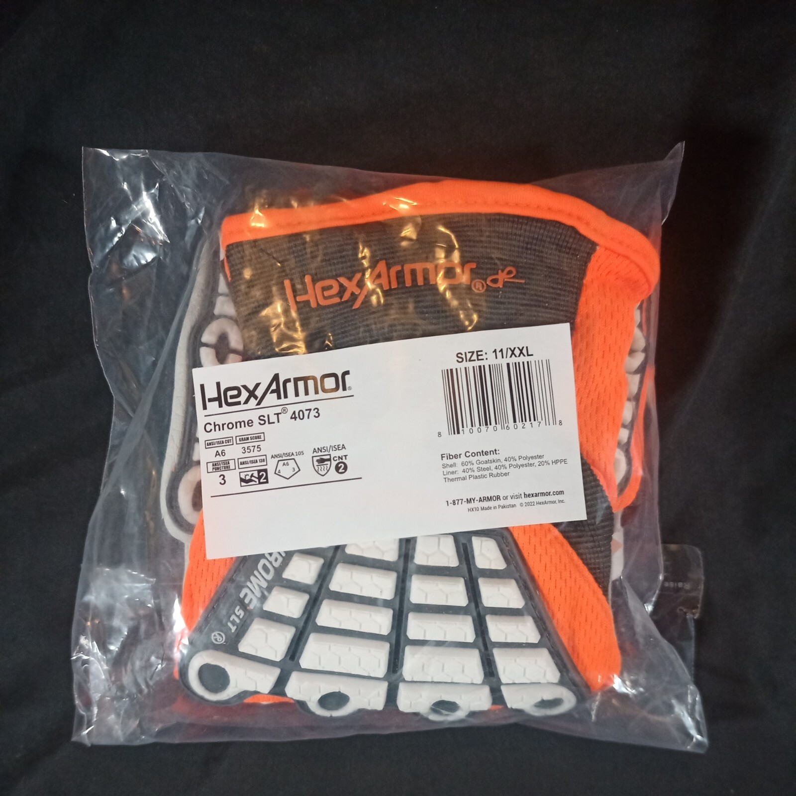 Hex Armor Chrome SLT 4073 Size 11 XXL Work Gloves eBay