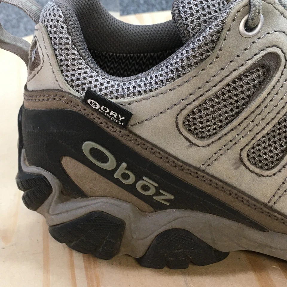 Oboz Shoes Womens 10 Sawtooth II Hiking Sneakers Brown Green Leather Waterproof - Image 3 of 4