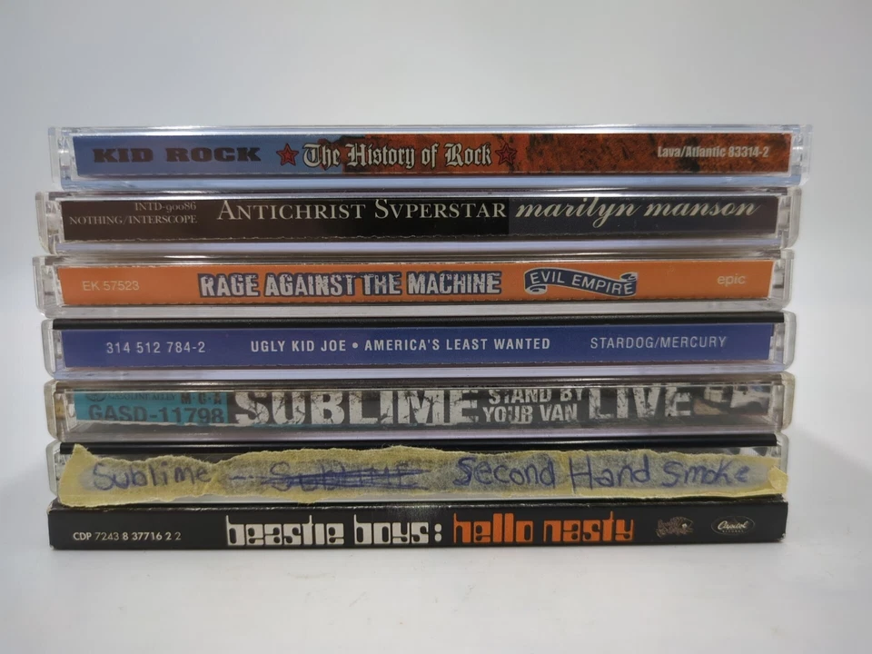90S CD LOT Sublime Kid Rock Marilyn Manson Rage Against The Machine Ugly Kid Joe Foto 2 de 3