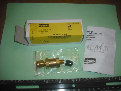  Parker Brass FL-Series Inline Straight Filter,No. 4Z2M-F4L-10-B.