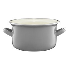 Kochtopf emailliert  22 cm 5,4 l grau EMALIA OLKUSZ