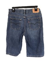 Levis Shorts 29 Waist 18Reg Blue 505 Denim Flat Front 100 Cotton Below Knee