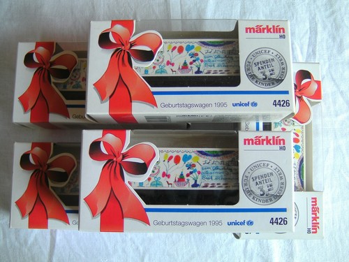 5 mal märklin H0 4426 Geburtstagswagen 1995 unicef Sammlungsauflösung unbenutzt | Zustand: Neu