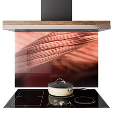 Glass Splashback Kitchen Tile Cooker Panel ANY SIZE Copper Wire Macro Power 0628