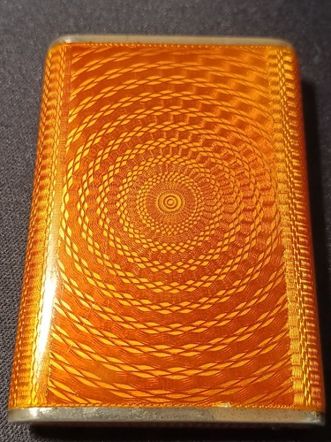 Splendida tabacchiera argento Art Decò Austria 1900 circa ,smalto guilloché - Foto 8 di 21