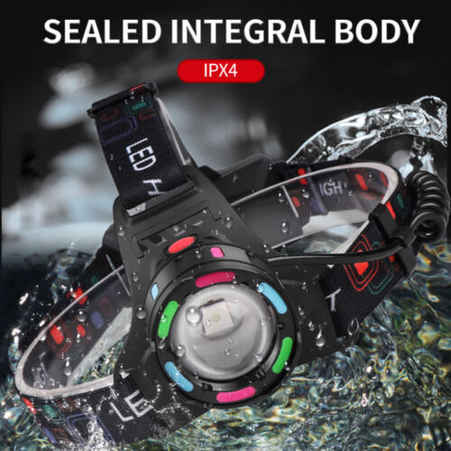 100000LM LED Headlamp Super Bright Headlight Zoom Headlamp Flashlight USB - Picture 9 of 21