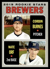 2019  Topps Heritage #88 Nate Orf / Corbin Burnes RC Brewers