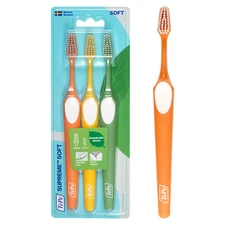 TEPE Supreme Soft Toothbrushes – Soft Bristle Sustainable Toothbrush 3 Pack
