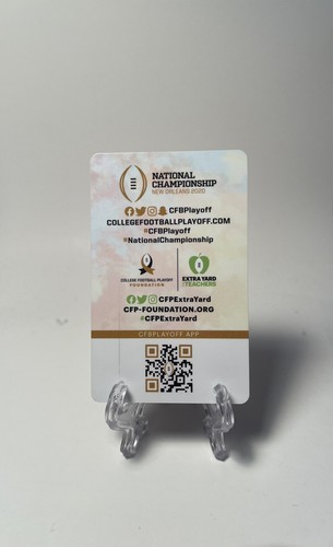 2020 National Championship LSU vs Clemson Card Authentic - Picture 2 of 2