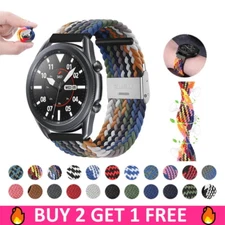 Samsung Galaxy Watch 4 3 Classic Active 2 Braided Elastic Woven Nylon 20mm Band