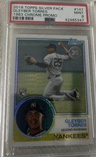 2018 Gleyber Torres Topps Silver Chrome Refractor PSA9
