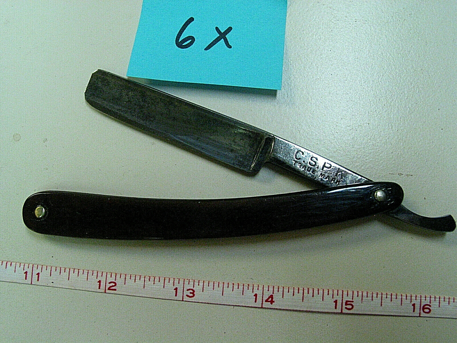 VINTAGE C. S. P. K. TRADE MARK UNION CUTLERY CO. STRAIGHT RAZOR