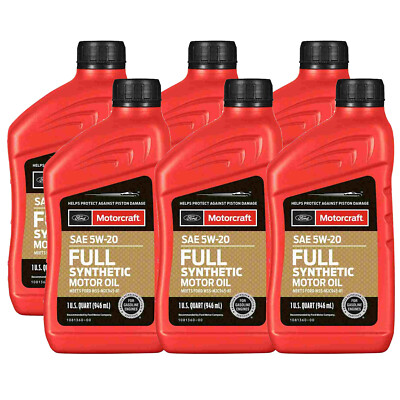 Motorcraft OEM Full Synthetic Motor Oil SAE 5W-20 - 6 Quart