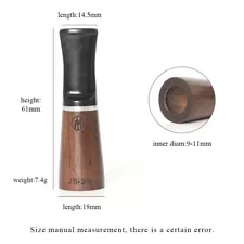 MUXIANG Ebony Wooden Cigar Tips Holder Cigar Mouthpiece Tips Gauge 26-28 Ring