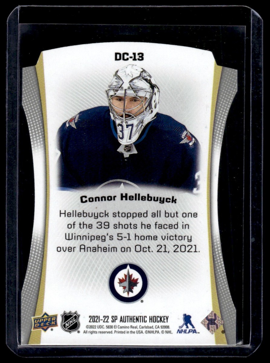 2021-22 Upper Deck Sp Authentic Die-Cut Connor Hellebuyck Winnipeg