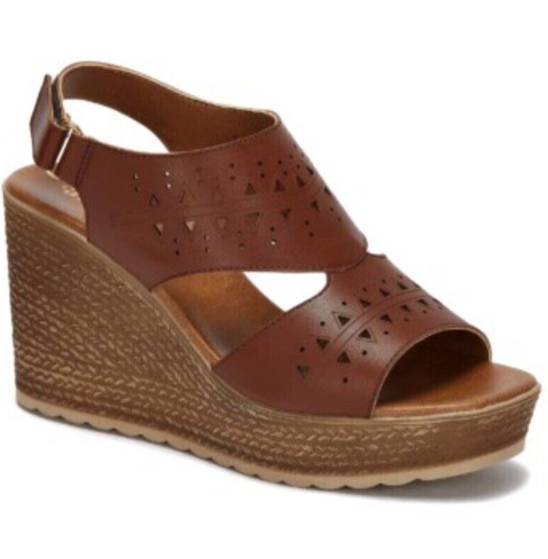 zapatos Zapatos café de plataforma para mujer