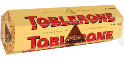 NEW Toblerone 600g Swiss Milk Chocolate Nougat Gift Set 6 x 100g Party Pantry!