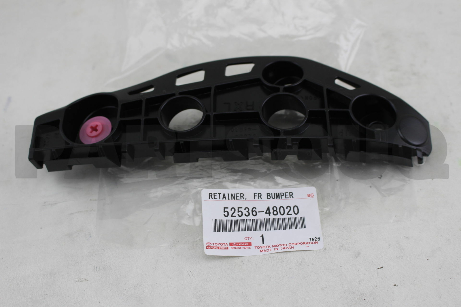 5253648020 Genuine Toyota RETAINER, FRONT BUMPER SIDE, LH 52536 
