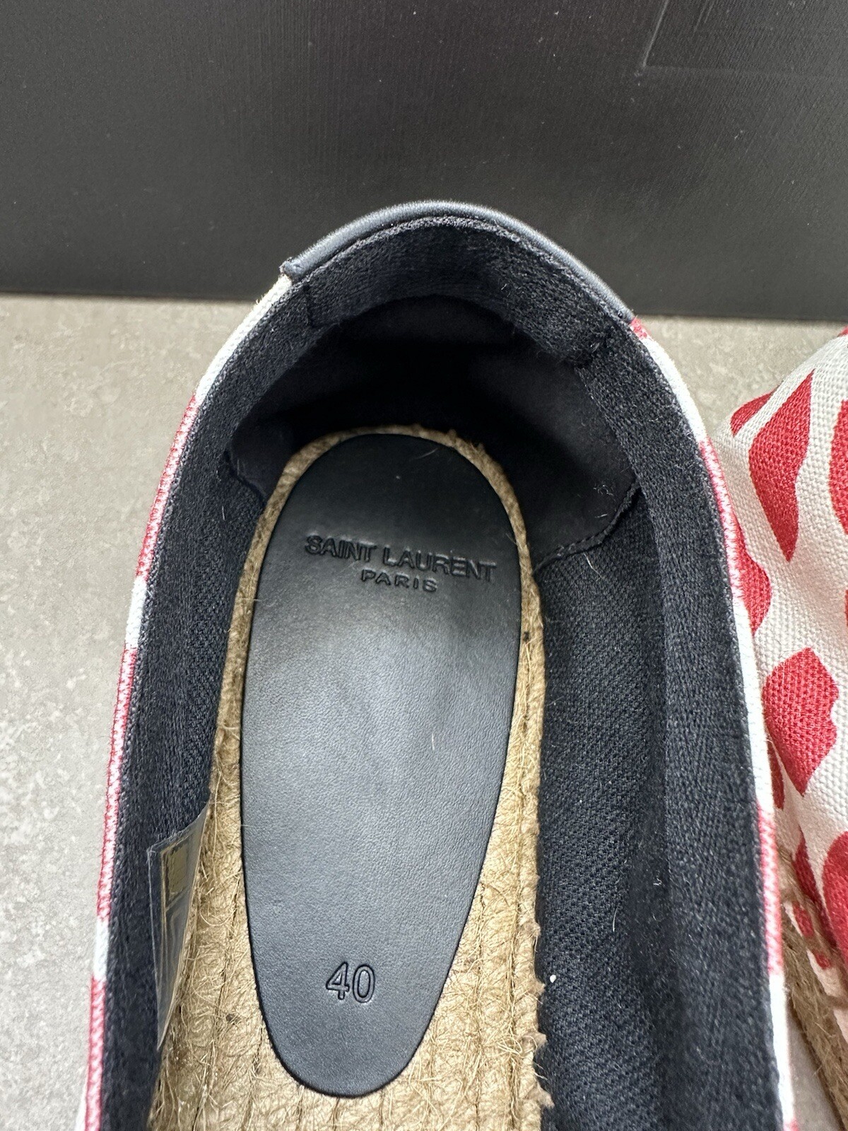 Saint Laurent YSL kiss espadrillas scarpe da donna 104166G EU 40 UK 7 RRP £ 500