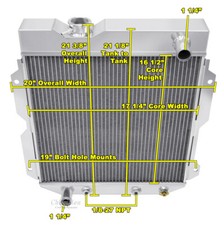 For 1961 1962 1963 1964 1964 1965 Econoline 6cy Engine Subzero 3 Row Radiator
