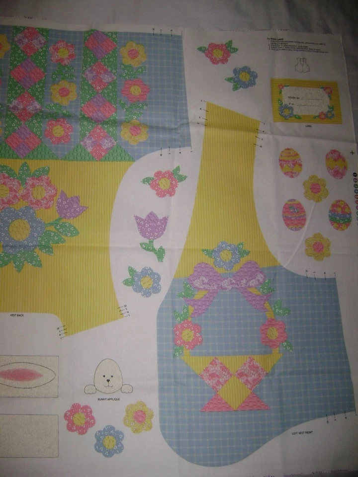 Cranston V.I.P. Panel FLOWER BASKET VEST Easter Spring - Image 3 of 3