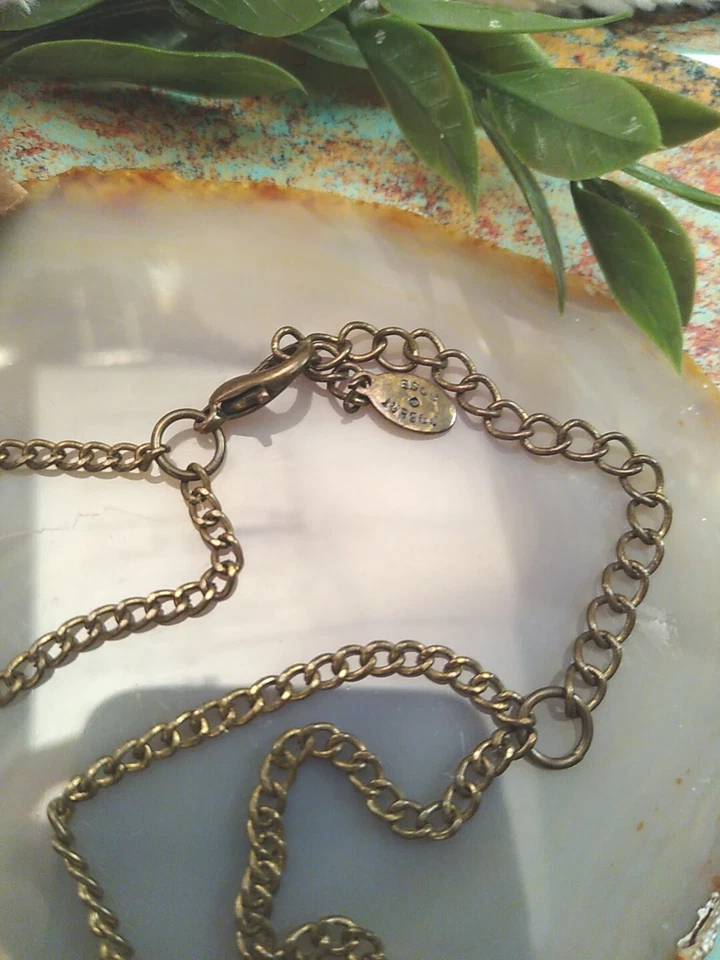 ROBERT ROSE Tono Latón Antiguo, Estrás Grueso, Piedras AB, ¡Collar Borla! Foto 4 de 4