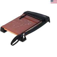 Durable Wood Guillotine Paper Trimmer - 15" Cutting Surface  Safety Features