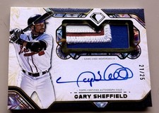 Topps Diamond Icons Gary Sheffield Auto Jumbo Patch /25 Braves AJP-GS 2025