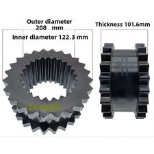 5Pcs./Lot 11J Rubber Gear Sleeve Flex Coupling J-type 208*122.3*101.6mm 24 Teeth