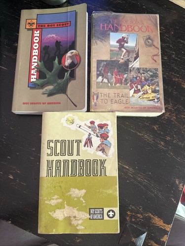 Lot Of 3 Vintage Collectible Boy Scout Handbooks Paperbacks