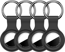 Apple AirTag  Black Keychain Holder Bundle   GPS Tracker for Keys, Wallet, Bag.