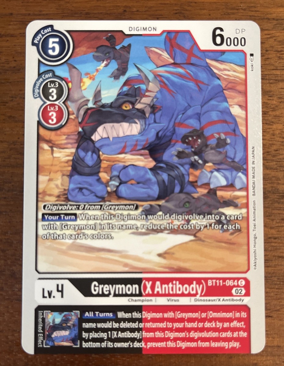 Greymon (X Antibody) BT11-064 C Dimensional Phase Digimon TCG | eBay