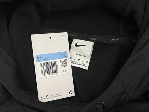 Nike Sportswear Uomo Therma-Fit Pullover Felpa con Cappuccio Nero CU6238-010 - Foto 10 di 17