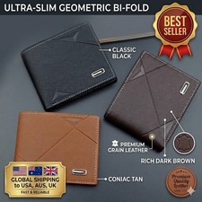 Slim Men Bifold Wallet Leather Credit Card Holder RFID Block Purse Pocket Billfo