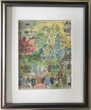 Stampa litografica Raoul Dufy "Maquette" 1965 edizione limitata 6000