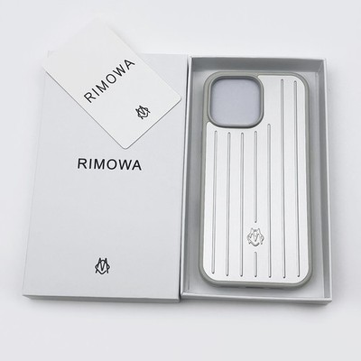 RIMOWA For Apple iPhone 16 Pro Max Silver Aluminium Phone Case Brand New