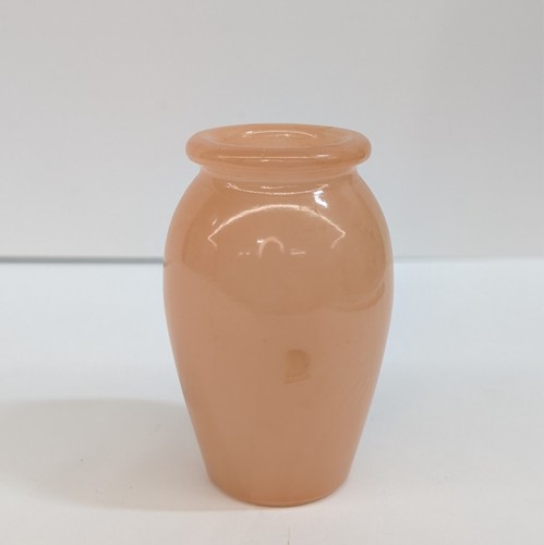 Vintage Italian Pink Alabaster Mini Bud Vase Carved Stone Blush Pink 3" Tall - Picture 3 of 11
