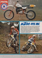 advertising TEST MOTO KTM 495 MC 1981-MOTOAUSTRIACHE VINTAGE MX MOTOCROSS EPOCA