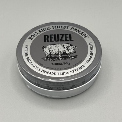 Reuzel Extreme Hold Matte Pomade 3.38 oz/95 g Grey Tin Hollands Finest Pomade