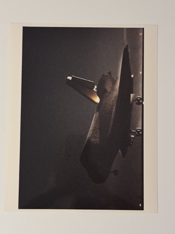 NASA STS-51 Discovery APU Exhaust During Night Landing Press Photo