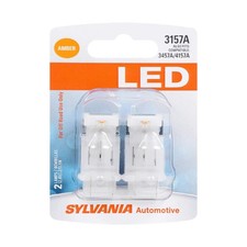 Sylvania - 3157 Led Amber Mini Bulb - Bright Led Bulb Ideal For Park And Turn