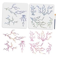 7 Styles Lightning Stencil 11.8 11.8inch Lightning Bolt Painting Stencil with