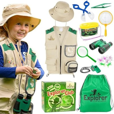 Fröhliches Kinderspielzeug Kinder Explorer Kit Käfer Jagd Kostüm inkl. Hut Cargo