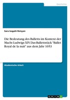Sara Issguhi Reisyan | Die Bedeutung Des Balletts Im Kontext Der Macht...