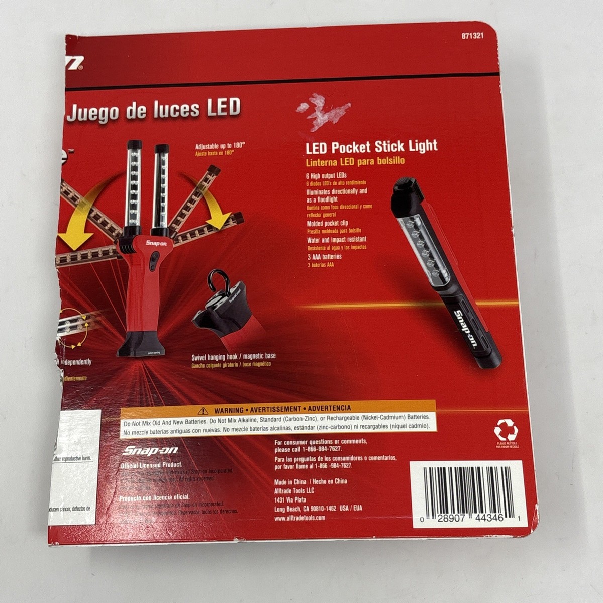 Snap On Portable Work Light 2000 Lumens 46 LED 25-Watt Indoor